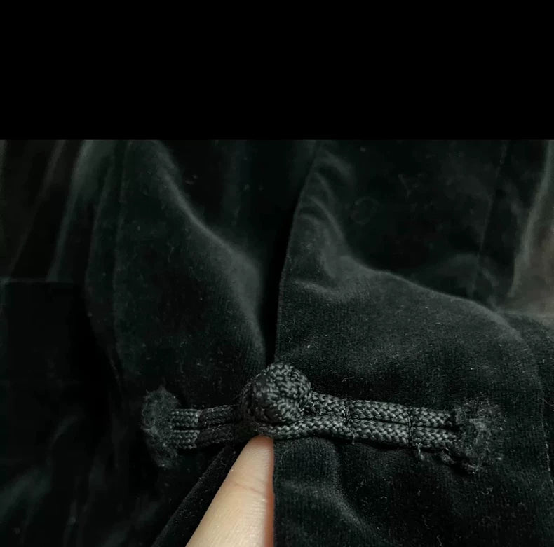 CDG Black Distressed Velvet Jacket