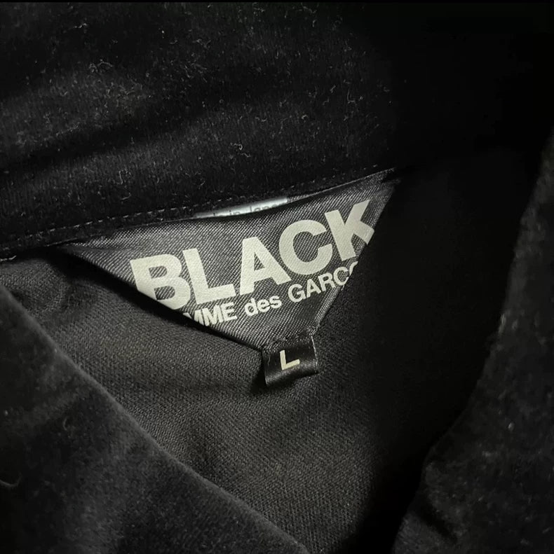 CDG Black Distressed Velvet Jacket