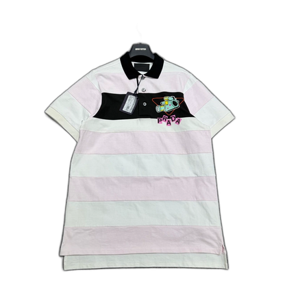 Prada Color Block Short Sleeve Polo Shirt-zp