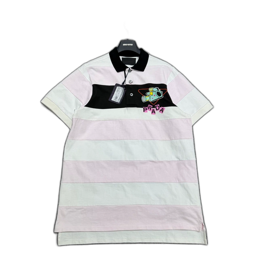 Prada Color Block Short Sleeve Polo Shirt-zp