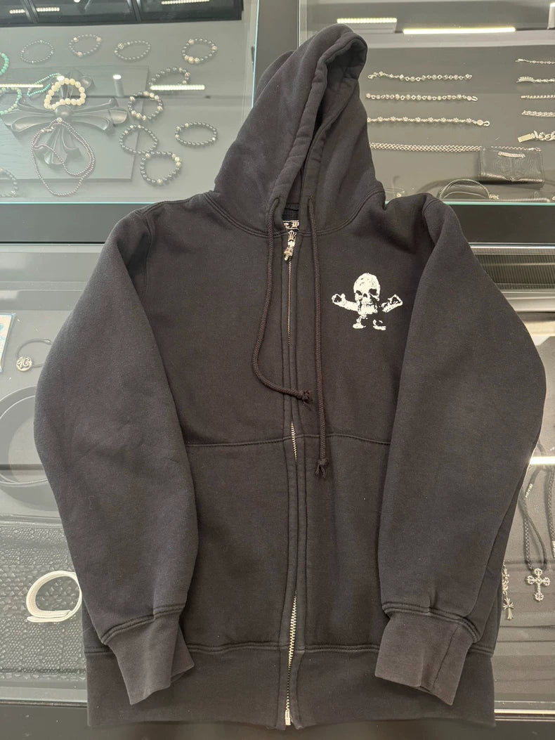 Chrome Hearts Foti Skull Zip Hoodie-yf