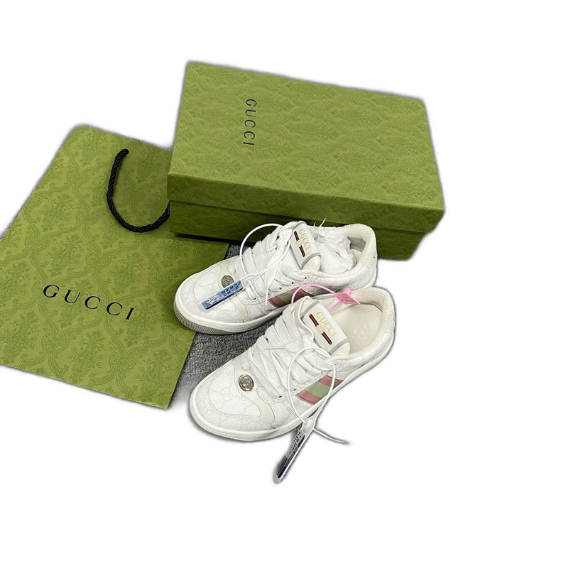 Gucci Screener Casual Sneakers With Box