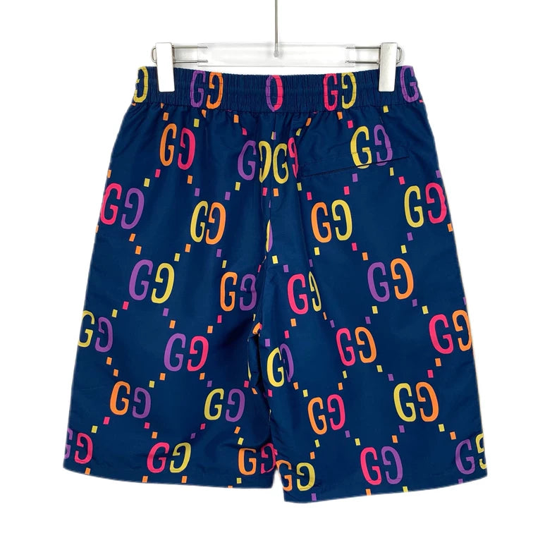 Gucci Colorful Logo Print Shorts