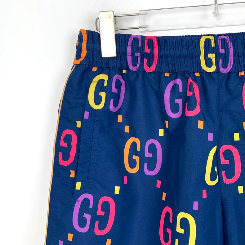 Gucci Colorful Logo Print Shorts