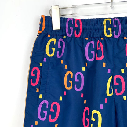 Gucci Colorful Logo Print Shorts