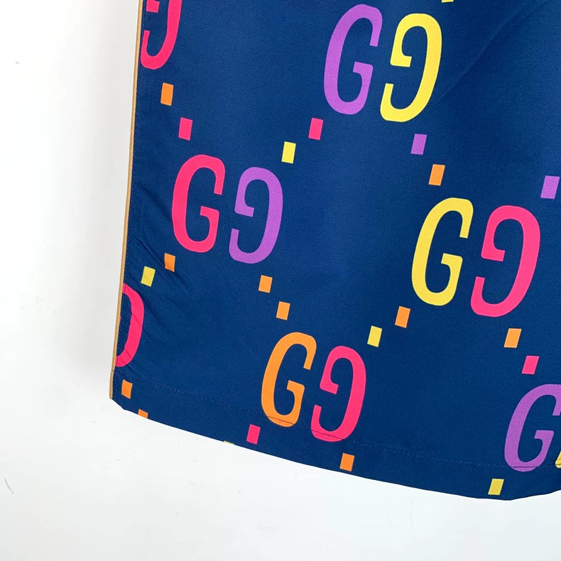 Gucci Colorful Logo Print Shorts