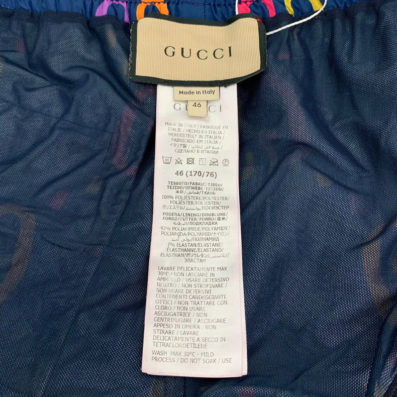 Gucci Colorful Logo Print Shorts