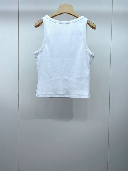 miumiu Beaded Letter Tank Top