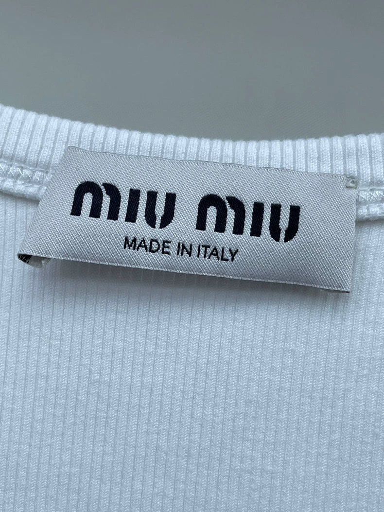 miumiu Beaded Letter Tank Top