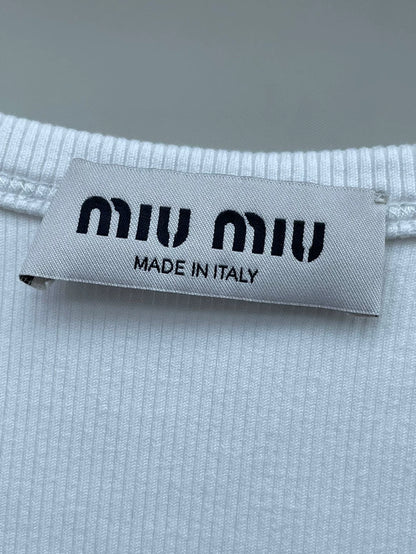 miumiu Beaded Letter Tank Top