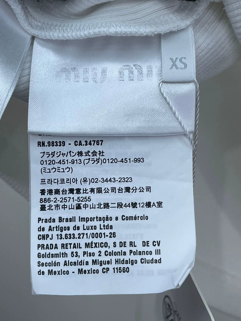 miumiu Beaded Letter Tank Top