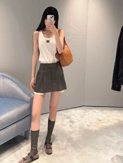 miumiu Beaded Letter Tank Top