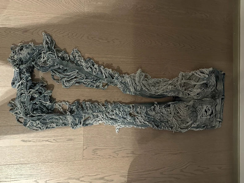 Rick Owens 23FW Distressed Denim Pants