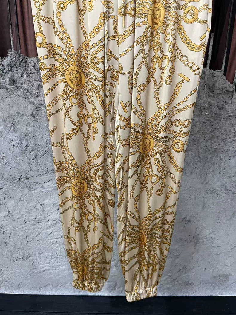Celine Silk Sports Pants