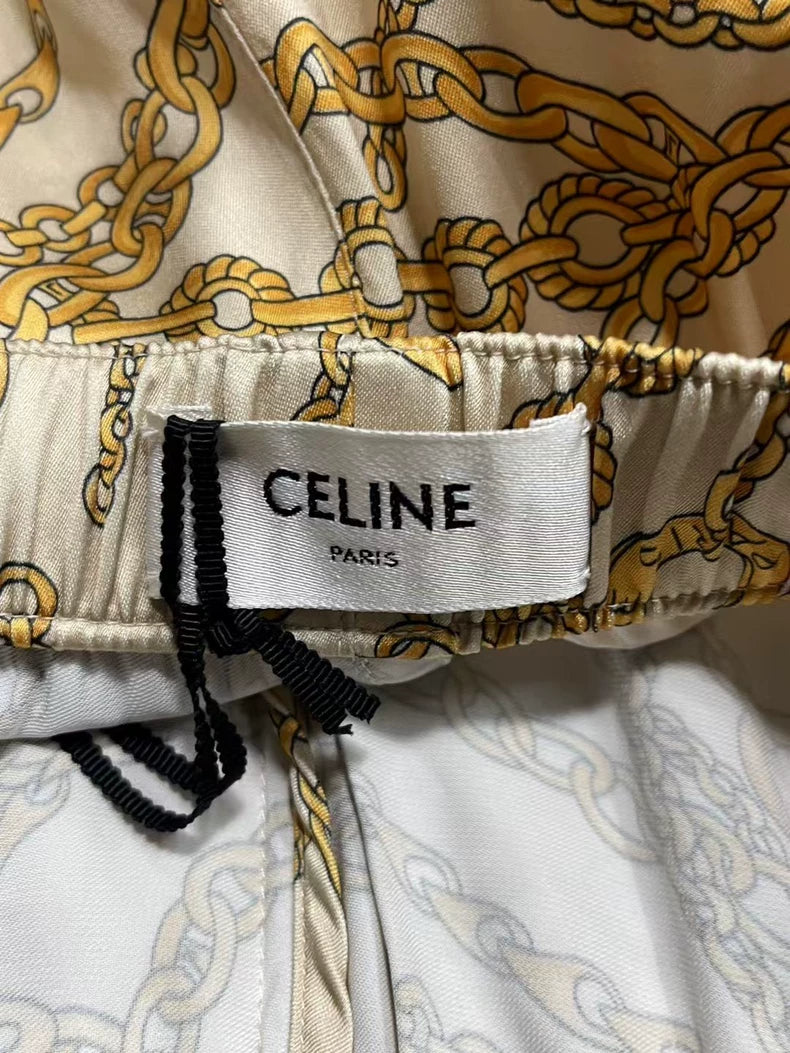 Celine Silk Sports Pants