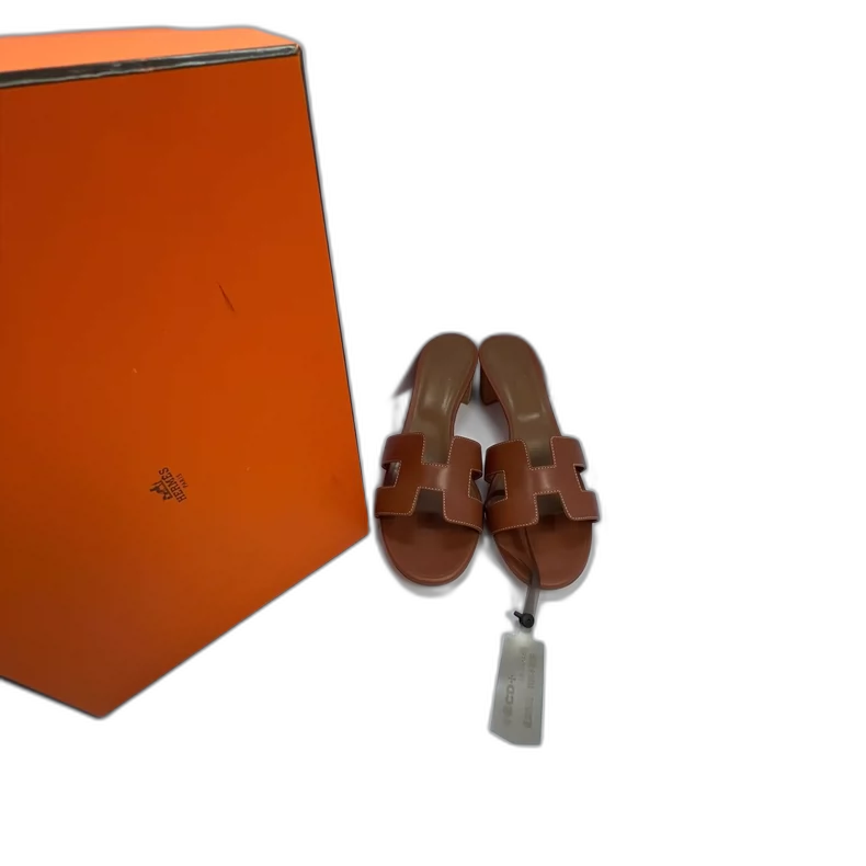 Hermes Brown Half Slippers 40.5 Size