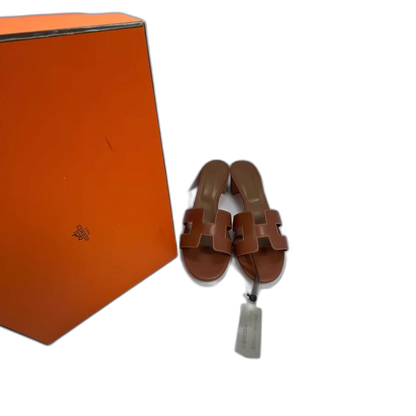 Hermes Brown Half Slippers 40.5 Size