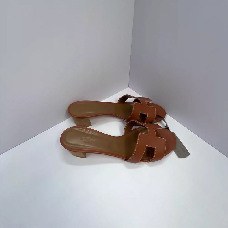 Hermes Brown Half Slippers 40.5 Size