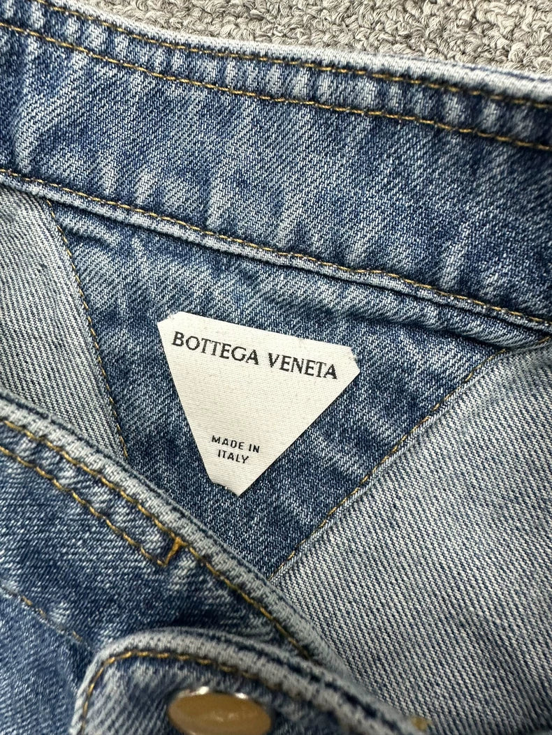 Bottega Veneta Washed Denim Shirt Jacket
