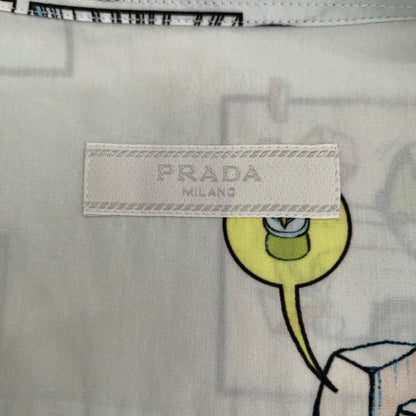 Prada Cartoon Print Short Sleeve Shirt