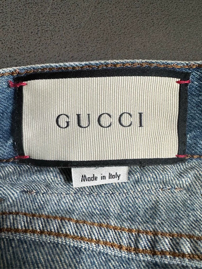 Gucci Embroidered Denim Pants Size 30