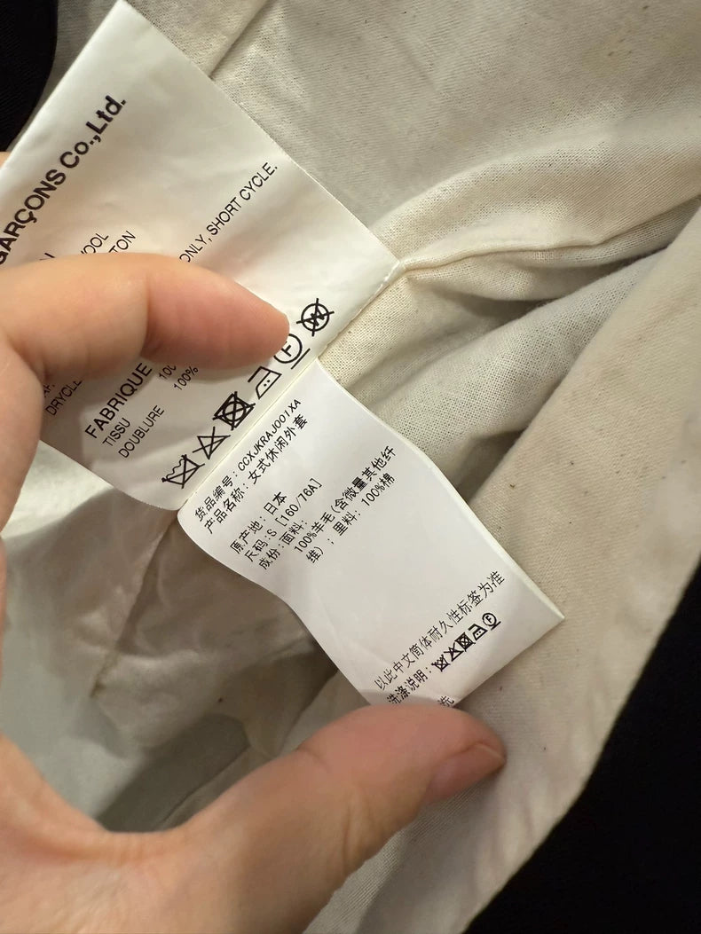 Comme Des Garcons Asymmetric Cut Blazer S