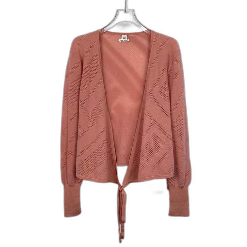 Hermes Orange Pink Knit Cardigan Sweater