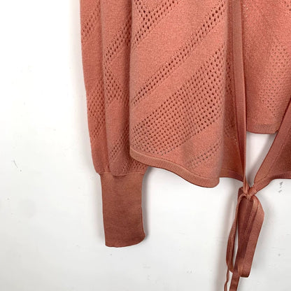 Hermes Orange Pink Knit Cardigan Sweater