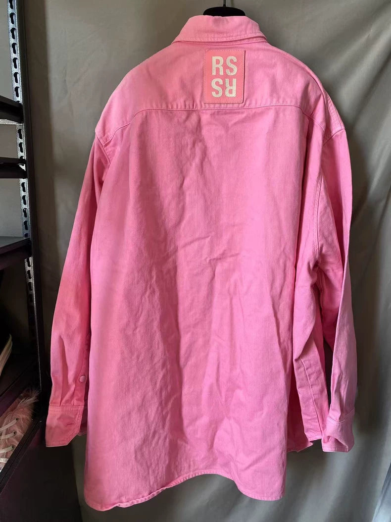 Pink Oversized Button-Up Shirt