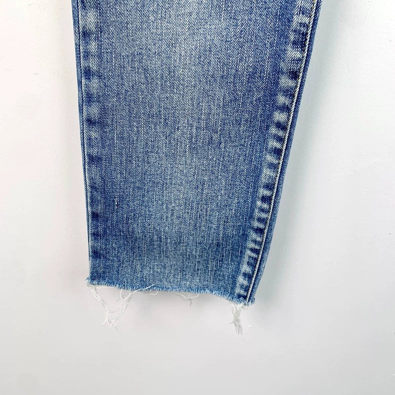 Saint Laurent Blue Distressed Denim Pants Size 32
