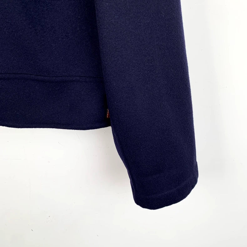 Celine Navy Hooded Jacket with Gold Buttons