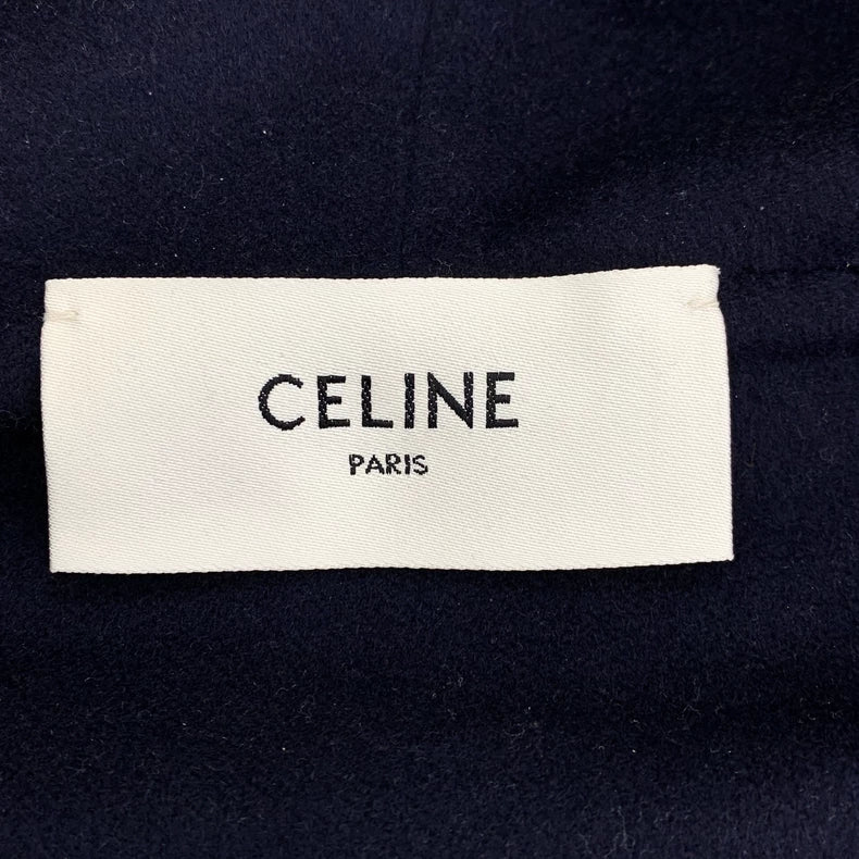 Celine Navy Hooded Jacket with Gold Buttons