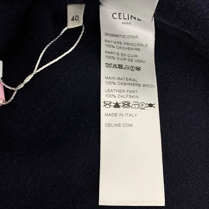 Celine Navy Hooded Jacket with Gold Buttons