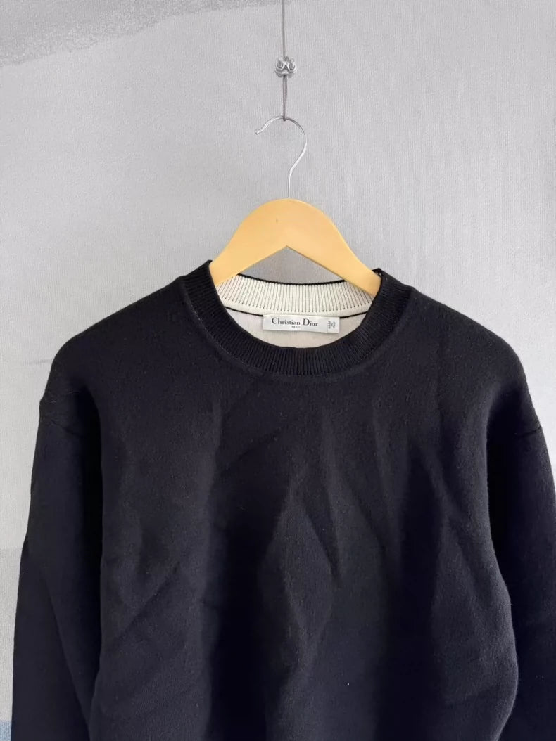 Black Dior Goat Cashmere Sweater