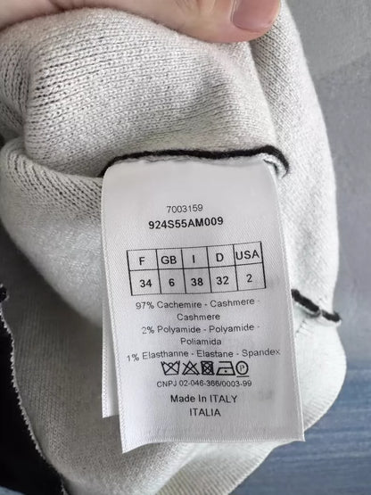 Black Dior Goat Cashmere Sweater