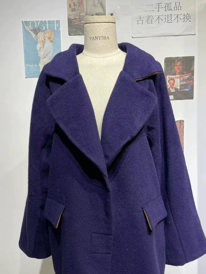 Vintage Givenchy Purple Long Wool Coat