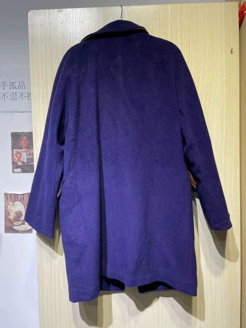 Vintage Givenchy Purple Long Wool Coat