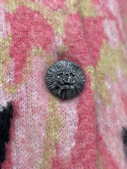 Chanel Flowers Sequin Cashmere Cardigan