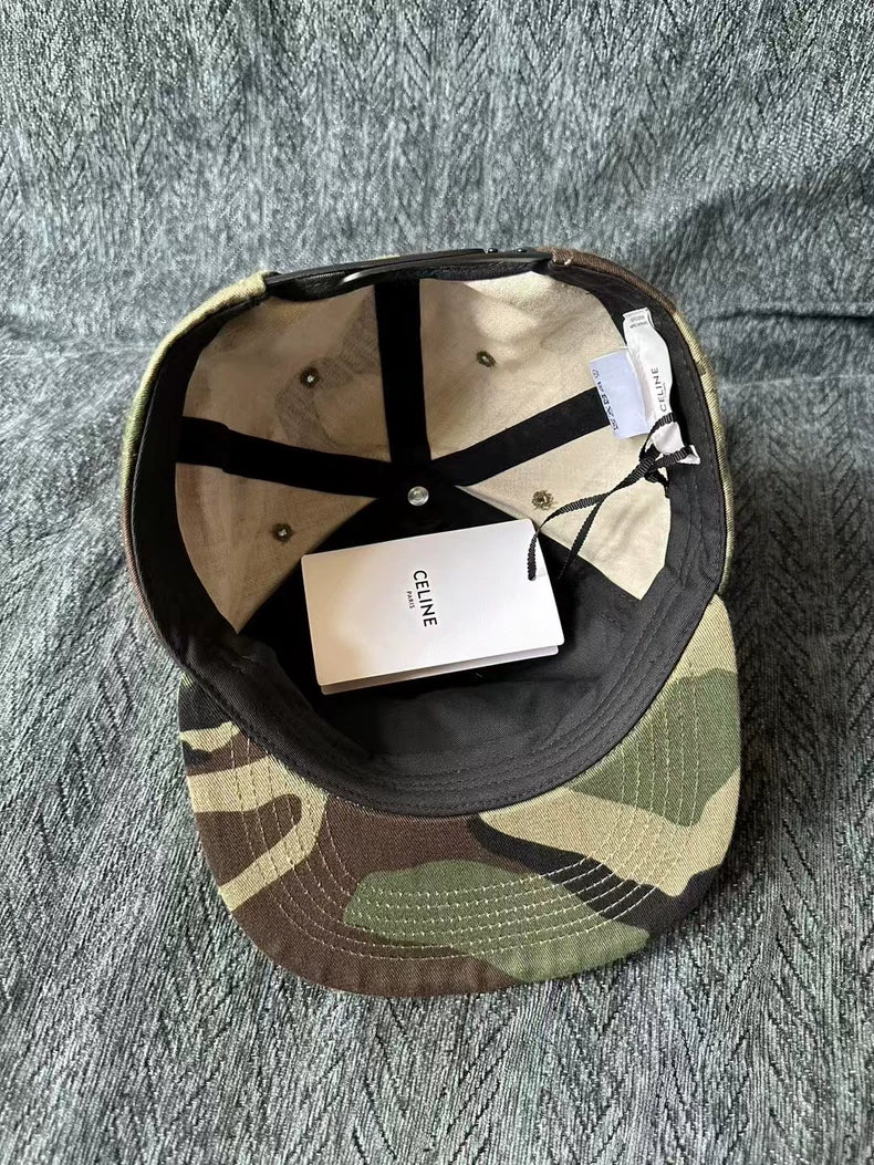 Celine Camouflage Duckbill Cap