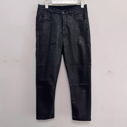 Rick Owens Thick Waxed Cropped Pants