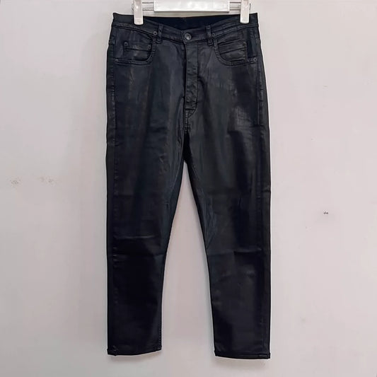 Rick Owens Thick Waxed Cropped Pants