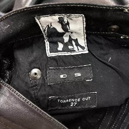 Rick Owens Thick Waxed Cropped Pants