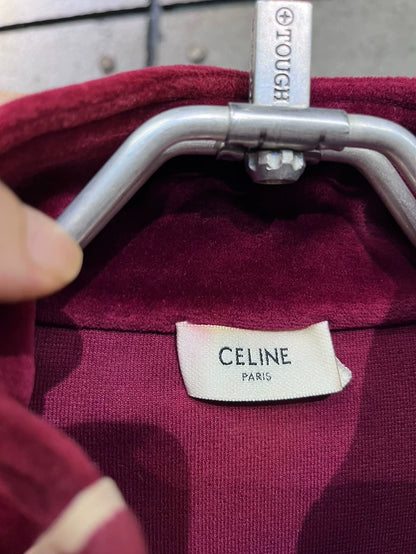 Velvet Celine Jacket in Burgundy Color