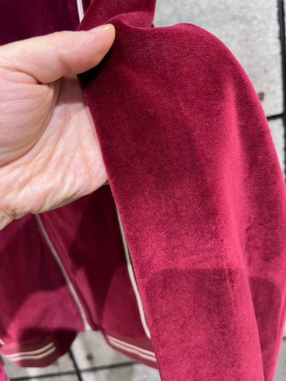Velvet Celine Jacket in Burgundy Color