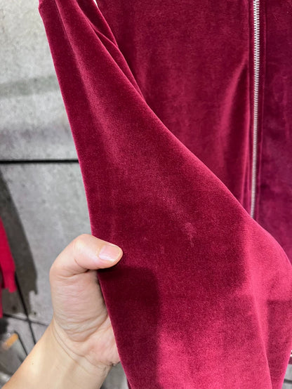 Velvet Celine Jacket in Burgundy Color