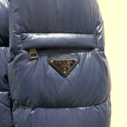 Prada Men's Blue Nylon Puffer Jacket