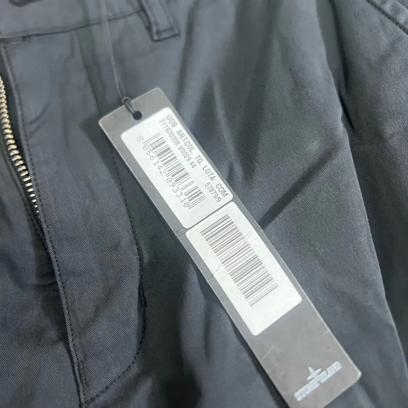 Stone Island Black Cotton Casual Pants for Men 0089