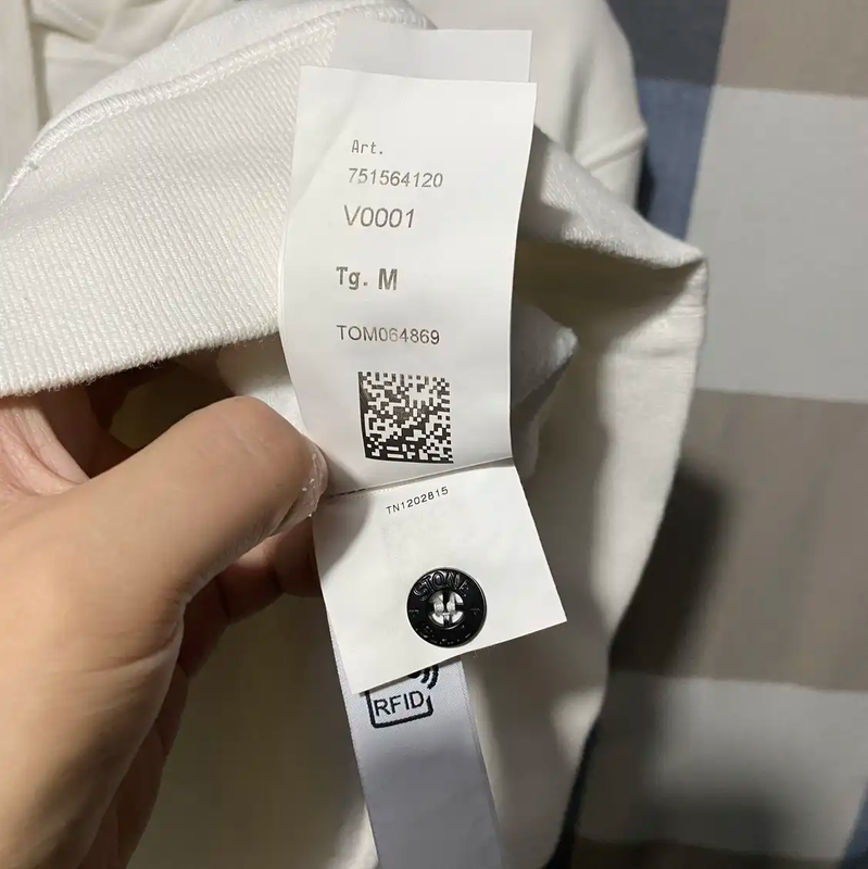 Stone Island Men's White Cotton Hoodie 0089