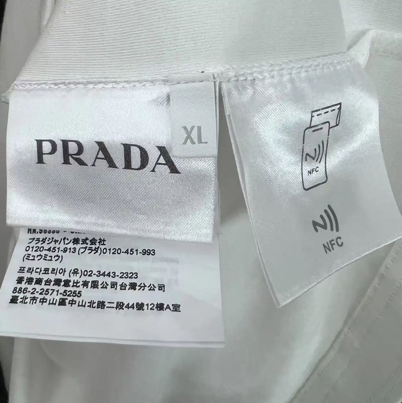 Prada White Cotton Men's T-Shirt XL Size