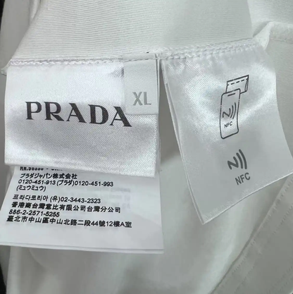 Prada White Cotton Men's T-Shirt XL Size